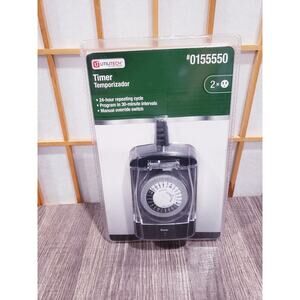 Outdoor Lights 24 Hours Repeating Cycle 2 Outlets Switch